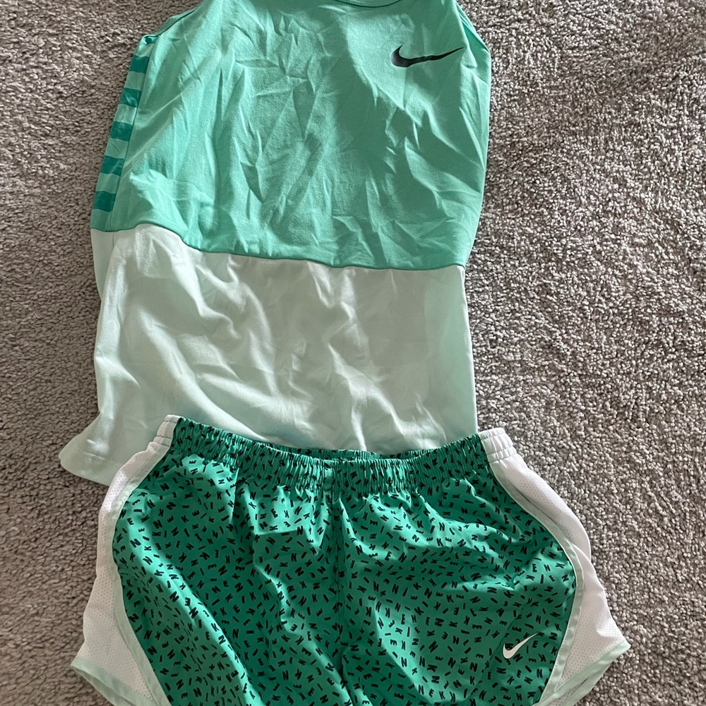 Nike girls tank and shorts set